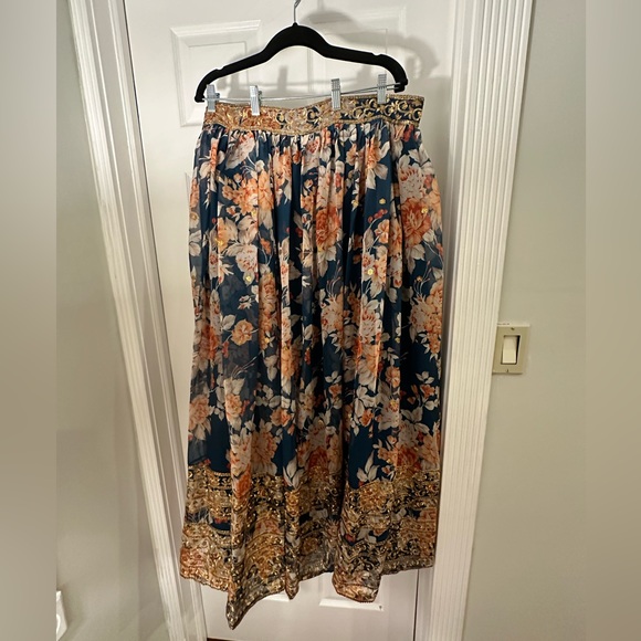 NWT: Navy Floral Embroidered Lehenga - Picture 3 of 5